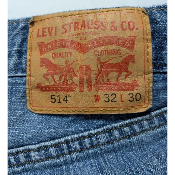 Levis 514 Slim Straight - Men 32x30 Denim Blue Jeans - Picture 3 of 16